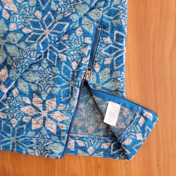 T by Talbots Snowflake Fleece Hoodie - L - Picture 5 of 11